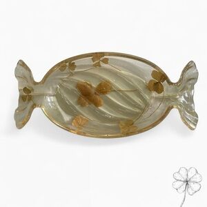 Elegant Clear Four Leaf Clover Epoxy Serving / Candy Dish